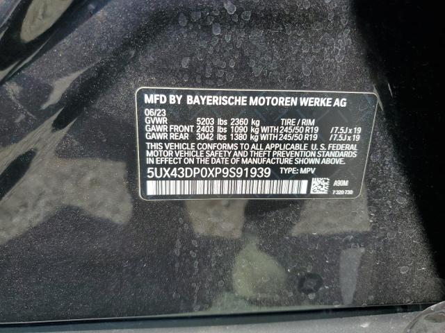 5UX43DP0XP9S91939 - 2023 BMW X3 SDRIVE30I BLACK photo 14