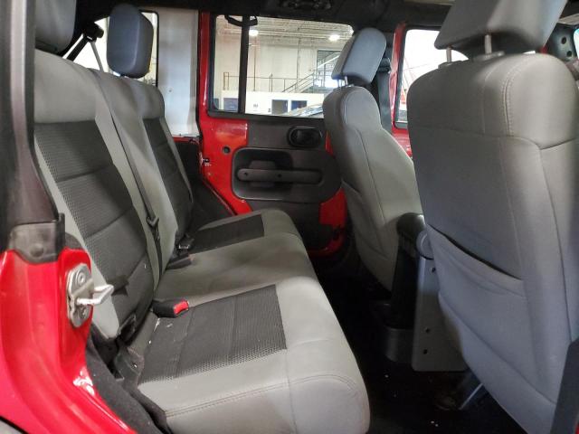 1J4HA3H10AL174868 - 2010 JEEP WRANGLER UNLIMITED SPORT წითელი ფოტო 11