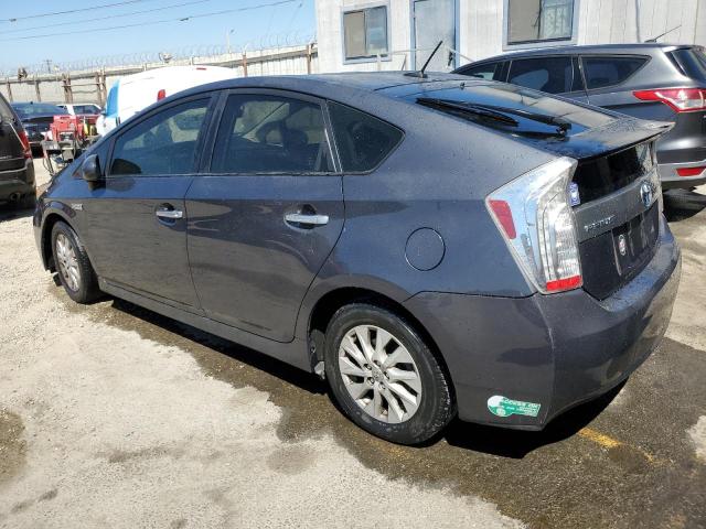 JTDKN3DP6E3064360 - 2014 TOYOTA PRIUS PLUG GRAY photo 2