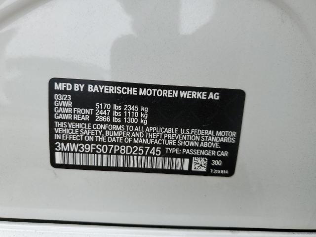 3MW39FS07P8D25745 - 2023 BMW 330XE Ağ foto 12