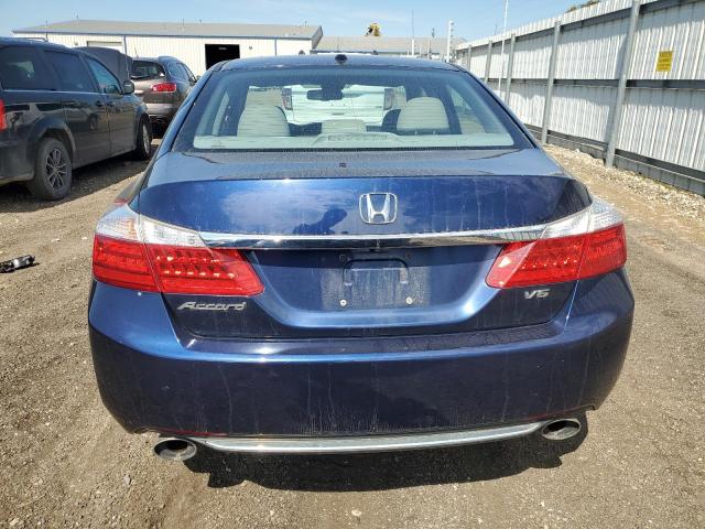 1HGCR3F83EA017492 - 2014 HONDA ACCORD EXL BLUE photo 6