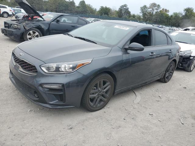 3KPF34AD5ME406735 - 2021 KIA FORTE GT LINE GRAY photo 1