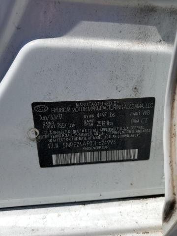 5NPE24AF0JH624993 - 2018 HYUNDAI SONATA SE WHITE photo 12