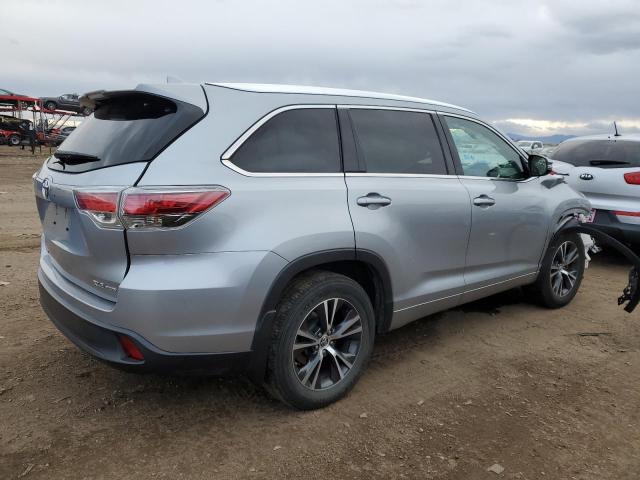 5TDJKRFH5GS255752 - 2016 TOYOTA HIGHLANDER XLE SILVER photo 3