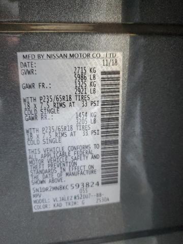 5N1DR2MN8KC593824 - 2019 NISSAN PATHFINDER S Grau Foto 13