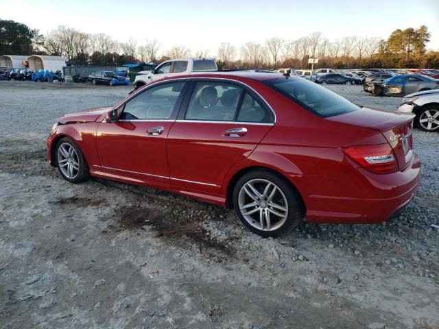 WDDGF4HB3ER304863 - 2014 MERCEDES-BENZ C 250 RED photo 2