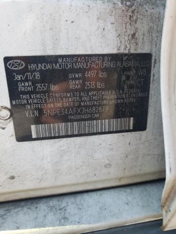 5NPE34AFXJH682879 - 2018 HYUNDAI SONATA SPORT 白色 照片 12