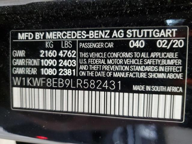 W1KWF8EB9LR582431 - 2020 MERCEDES-BENZ C 300 4MATIC BLACK photo 12