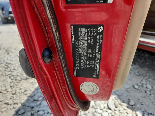 WBAEC8412K3268545 - 1989 BMW 635 CSI AUTOMATIC RED photo 12