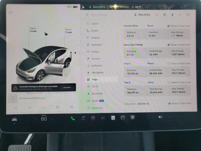 7SAYGDEEXNF536766 - 2022 TESLA MODEL Y თეთრი ფოტო 9