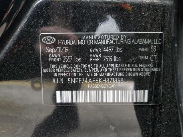 5NPE34AF6KH821858 - 2019 HYUNDAI SONATA LIMITED 黑色 照片 13