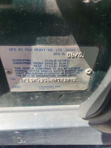 JF1SF63562H723895 - 2002 SUBARU FORESTER L GREEN photo 12