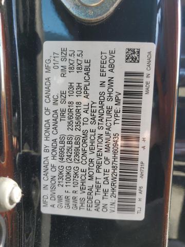2HKRW2H87HH609435 - 2017 HONDA CR-V EXL Қара фото 14