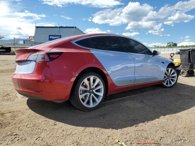 5YJ3E1EB3JF087734 - 2018 TESLA MODEL 3 Двухцветный фото 3