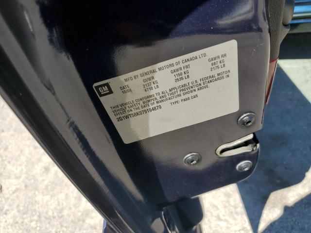 2G1WT58K079194879 - 2007 CHEVROLET IMPALA LT ლურჯი ფოტო 12