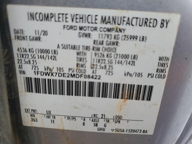 1FDWX7DE2MDF08422 - 2021 FORD F750 SUPER DUTY SILVER photo 13