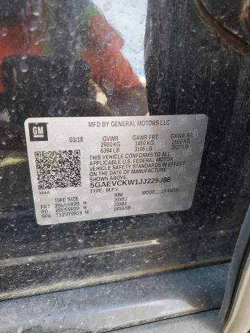 5GAEVCKW1JJ229388 - 2018 BUICK ENCLAVE AVENIR შავი ფოტო 14