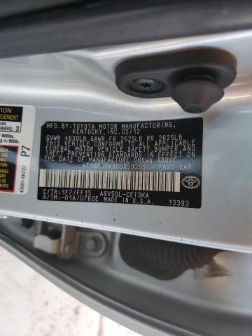 4T1BF1FK9CU059255 - 2012 TOYOTA CAMRY BASE Gümüş foto 13
