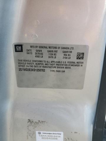 2G1WG5E3XD1258762 - 2013 CHEVROLET IMPALA LT 银色 照片 12