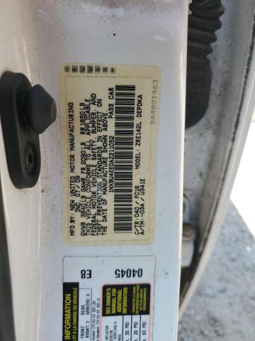 1NXBU4EE0AZ211052 - 2010 TOYOTA COROLLA BASE WHITE photo 12