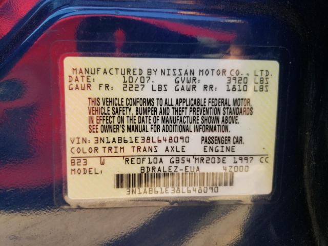 3N1AB61E38L648090 - 2008 NISSAN SENTRA 2.0 BLUE photo 12