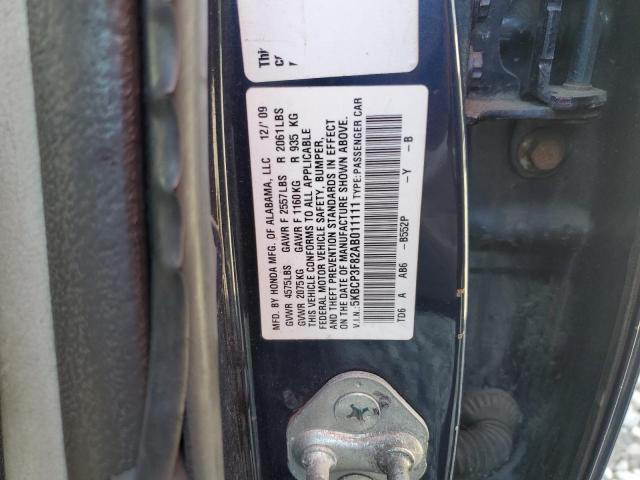 5KBCP3F82AB011111 - 2010 HONDA ACCORD EXL BLUE photo 12