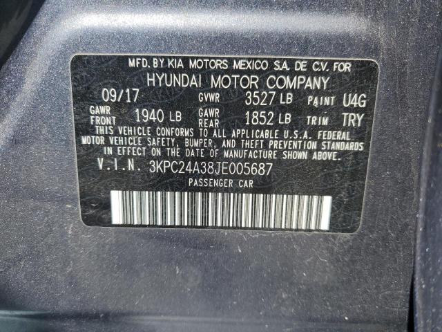 3KPC24A38JE005687 - 2018 HYUNDAI ACCENT SE رمادي صورة 13