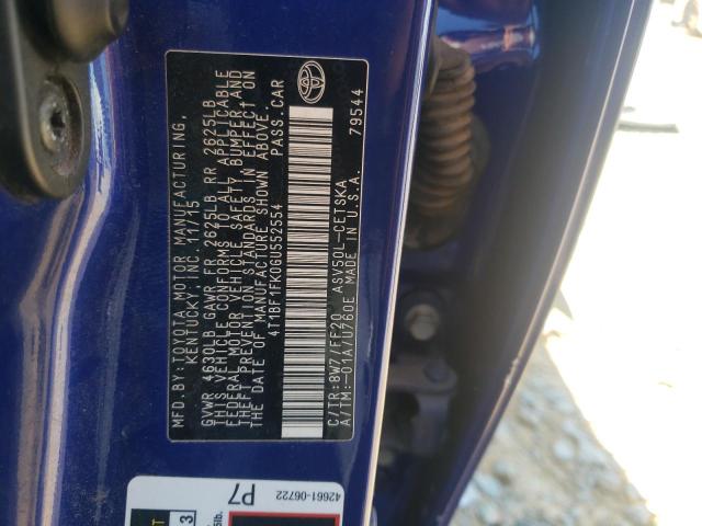 4T1BF1FK0GU552554 - 2016 TOYOTA CAMRY LE BLUE photo 12