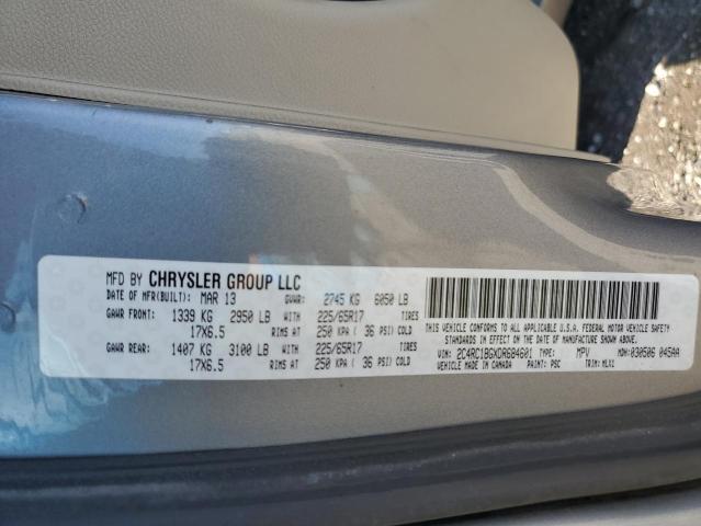 2C4RC1BGXDR684601 - 2013 CHRYSLER TOWN & COU TOURING ვერცხლისფერი ფოტო 13