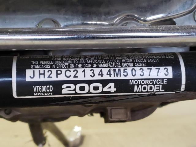 JH2PC21344M503773 - 2004 HONDA VT600 CD BLACK photo 10