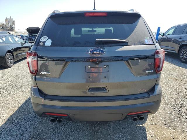 1FM5K8GT2JGC49015 - 2018 FORD EXPLORER SPORT GRAY photo 6