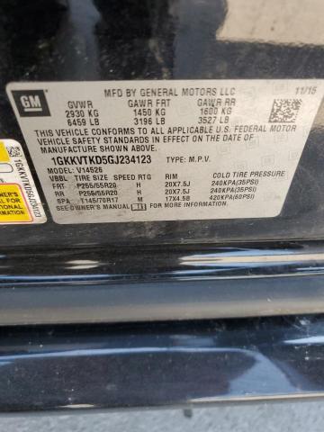 1GKKVTKD5GJ234123 - 2016 GMC ACADIA DENALI BLACK photo 13