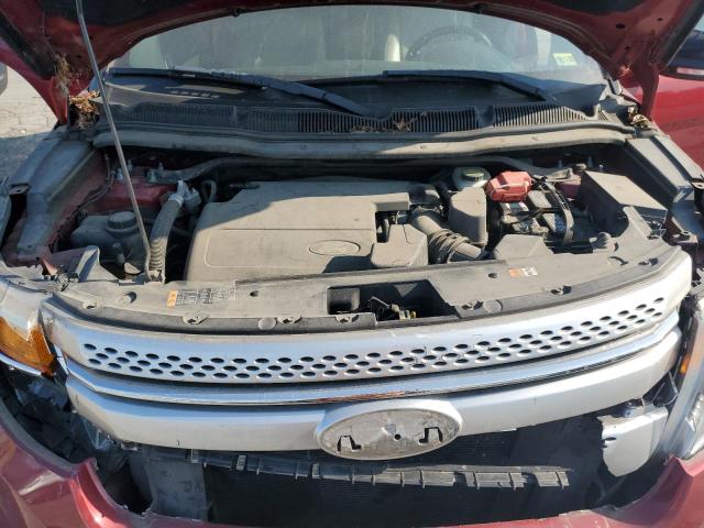 1FM5K8D85EGB49965 - 2014 FORD EXPLORER XLT RED photo 12