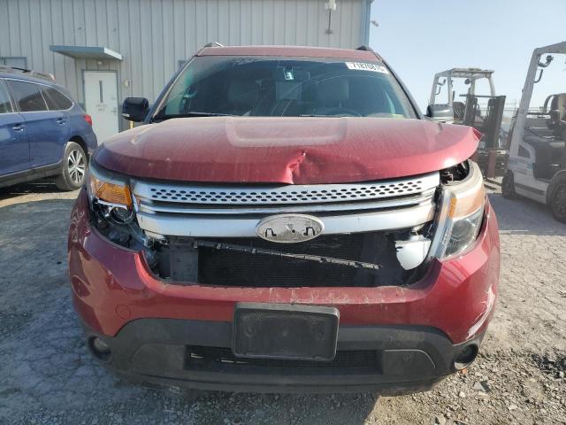1FM5K8D85EGB49965 - 2014 FORD EXPLORER XLT RED photo 5