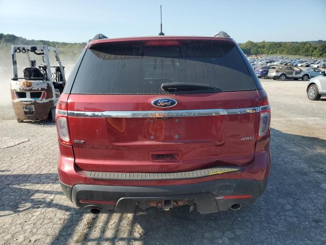 1FM5K8D85EGB49965 - 2014 FORD EXPLORER XLT RED photo 6