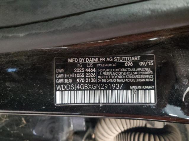 WDDSJ4GBXGN291937 - 2016 MERCEDES-BENZ CLA 250 4MATIC BLACK photo 12