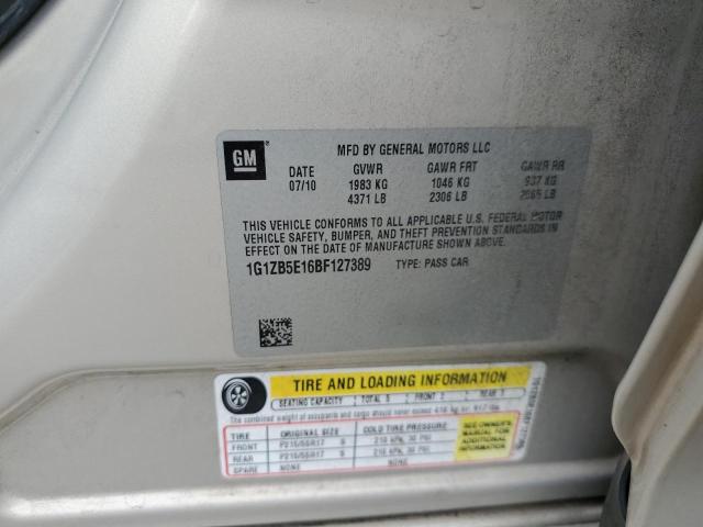 1G1ZB5E16BF127389 - 2011 CHEVROLET MALIBU LS بيج صورة 12