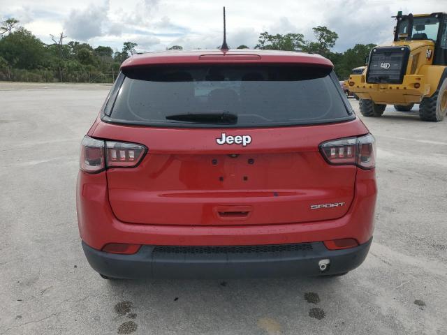 3C4NJCAB3KT614907 - 2019 JEEP COMPASS SPORT Rouge photo 6
