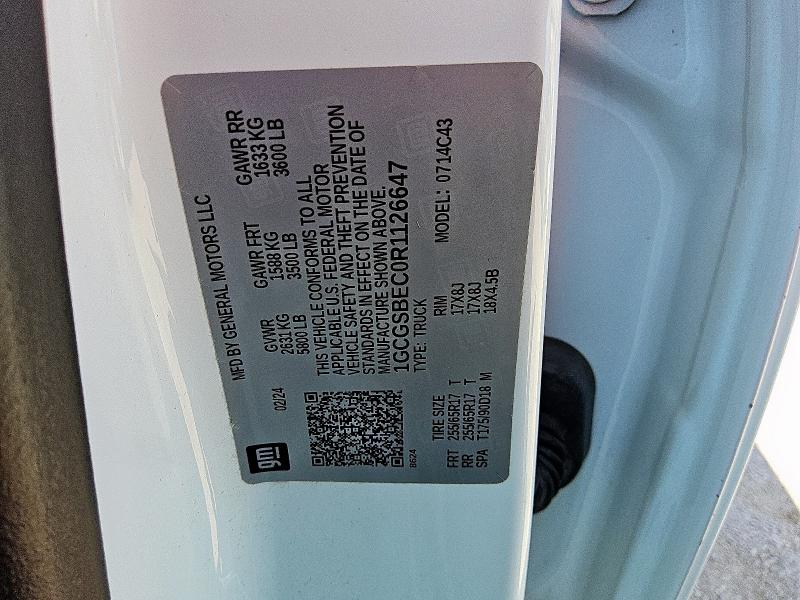 1GCGSBEC0R1126647 - 2024 CHEVROLET COLORADO WHITE photo 13