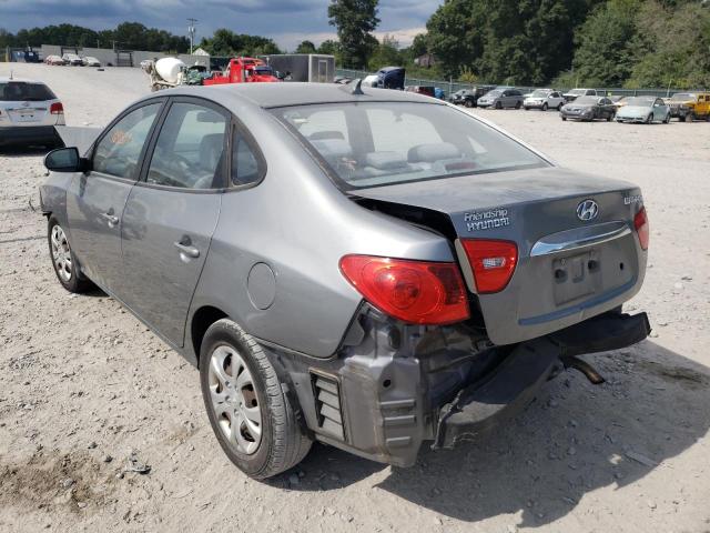 KMHDU4AD6AU190407 - 2010 HYUNDAI ELANTRA BLUE SILVER photo 3