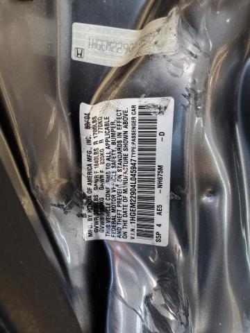 1HGEM22904L045947 - 2004 HONDA CIVIC EX GRAY photo 12
