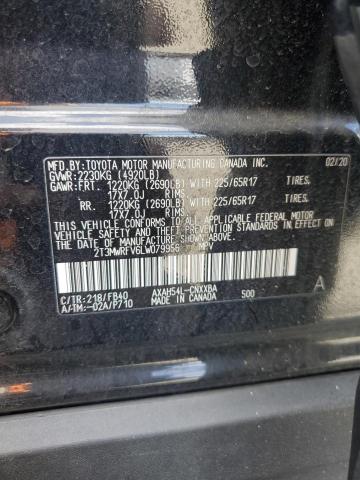 2T3MWRFV6LW079956 - 2020 TOYOTA RAV4 LE BLACK photo 13