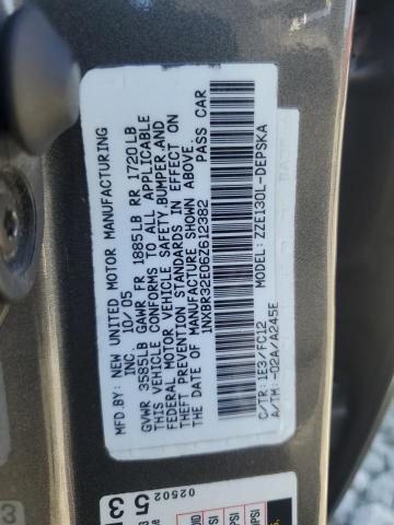 1NXBR32E06Z612382 - 2006 TOYOTA COROLLA CE CHARCOAL photo 12