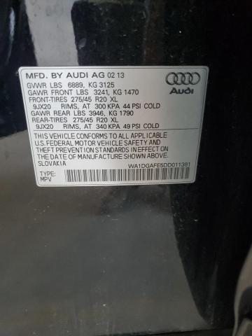 WA1DGAFE5DD011381 - 2013 AUDI Q7 PRESTIGE BLACK photo 13