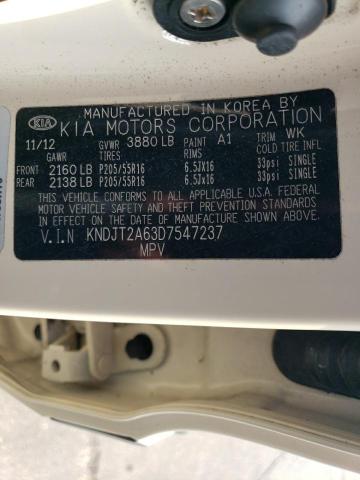 KNDJT2A63D7547237 - 2013 KIA SOUL + CREAM photo 13