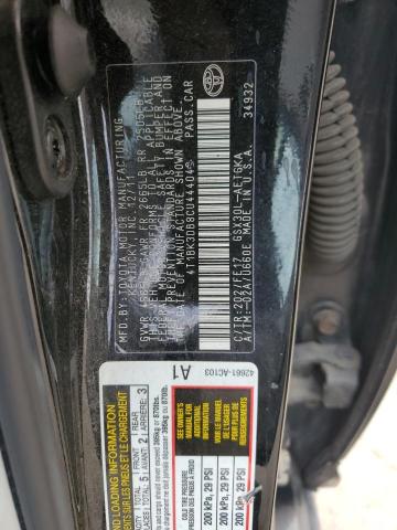 4T1BK3DB8CU444042 - 2012 TOYOTA AVALON BASE Qara foto 12