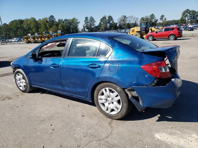 2HGFB2F55CH539718 - 2012 HONDA CIVIC LX BLUE photo 2