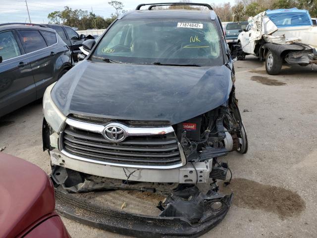 5TDJKRFHXFS128381 - 2015 TOYOTA HIGHLANDER XLE BLACK photo 5