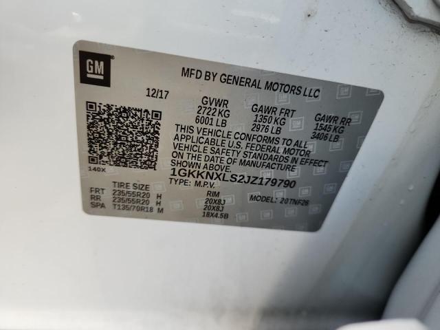 1GKKNXLS2JZ179790 - 2018 GMC ACADIA DENALI 白色 照片 13