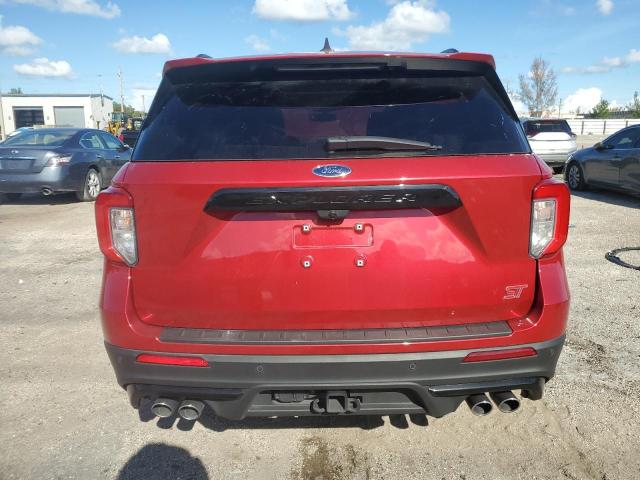 1FM5K8GC6MGB49231 - 2021 FORD EXPLORER ST RED photo 6